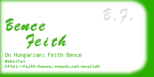 bence feith business card